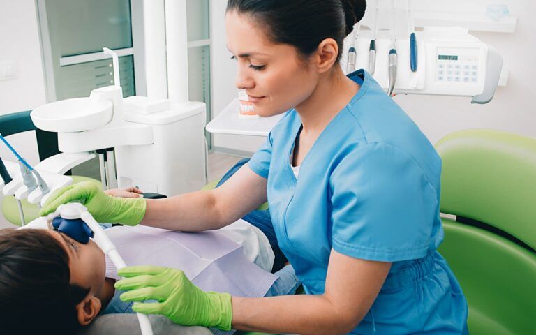 Dentist Using Nitrous Oxide